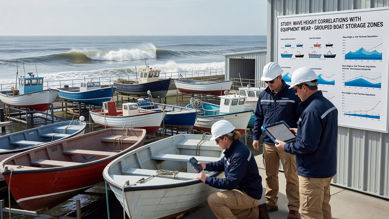 Examining Wave Height Correlations with Equipment Wear in Grouped Boat Storage Zones